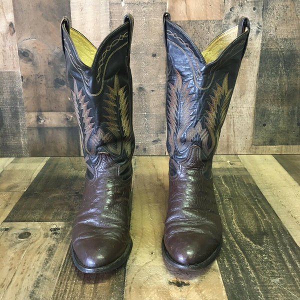 Tony Lama Vintage Smooth Ostrich Cowboy Boots Mens 7.5 D